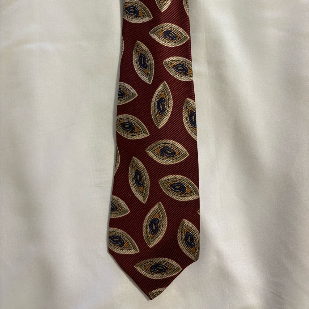 Robert Talbott Burgundy Tie with Paisley Design